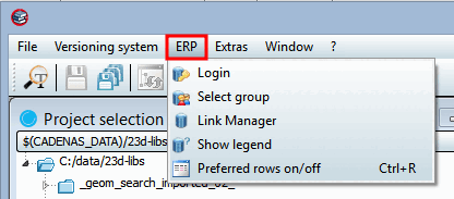 Menu ERP
