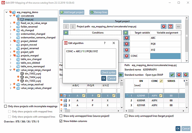 Formule d' affectation des variables [Variable assignment]