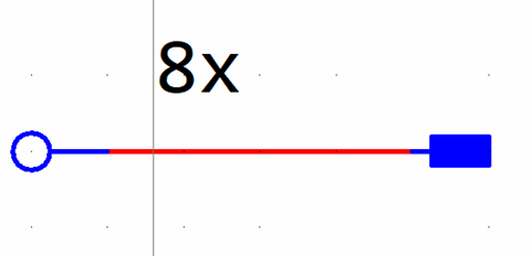 Une représentation possible de la fiche dans le schéma électrique