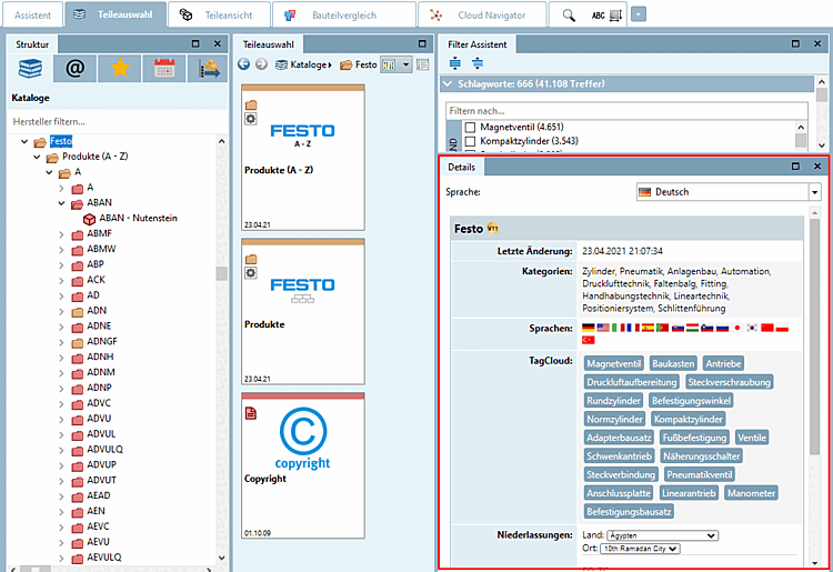 "Détails" Fenêtre d'accueil