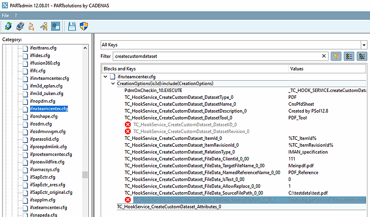 Example: ifnxteamcenter.cfg