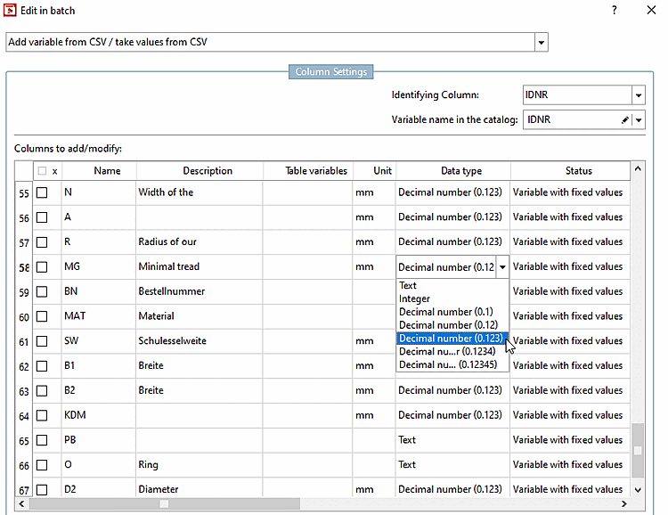 Fenêtre Modifier en traitement par lots [Edit in batch]