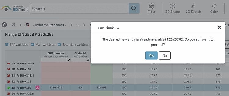 Exemple : déclaration dans 3Dfindit
