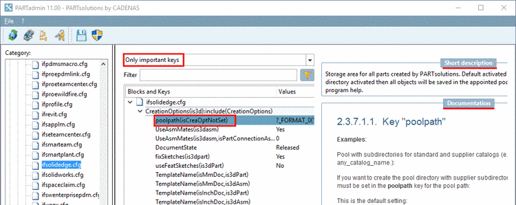 Selected search method: Circular pattern with angle of 45° (= 8 holes) and part size <=100 mm