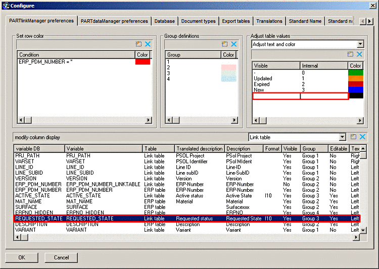 Configure - PARTlinkManager preferences index page