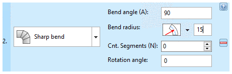 "Sharp bend" element