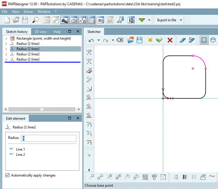 Part from PARTdataManager with "Insert model"