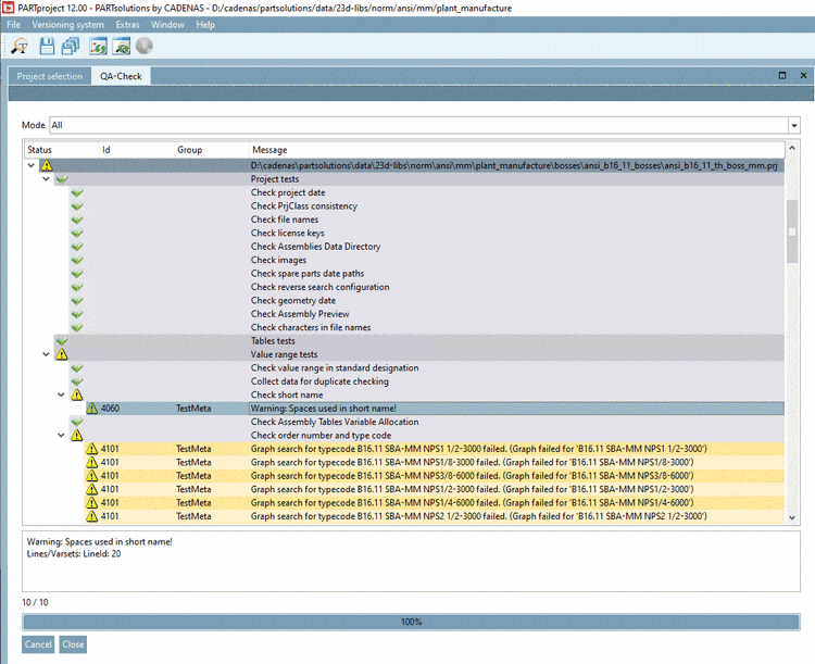 Edge of a cylinder(s) selected