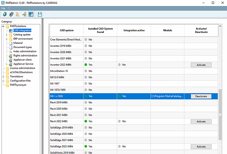 Categoria "Integrazione CAD [CAD integration] Integrazione CAD