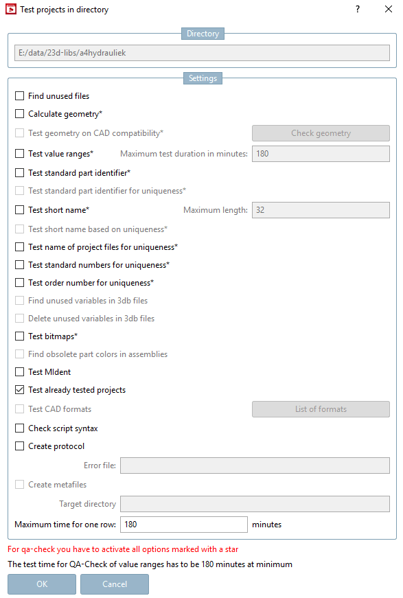 Progetti di test nella directory [Test projects in directory] Progetti di test nella directory