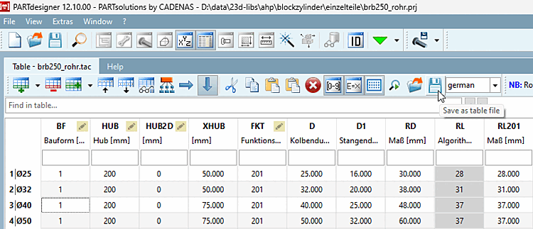 Salva come file CSV [Save as CSV file]