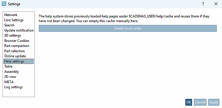 PARTADMIN > Menu "File [File]" > Impostazioni... [Settings...] > Impostazioni della guida [Help settings]