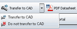 Barra degli strumenti: Trasferimento al CAD [Transfer to CAD]