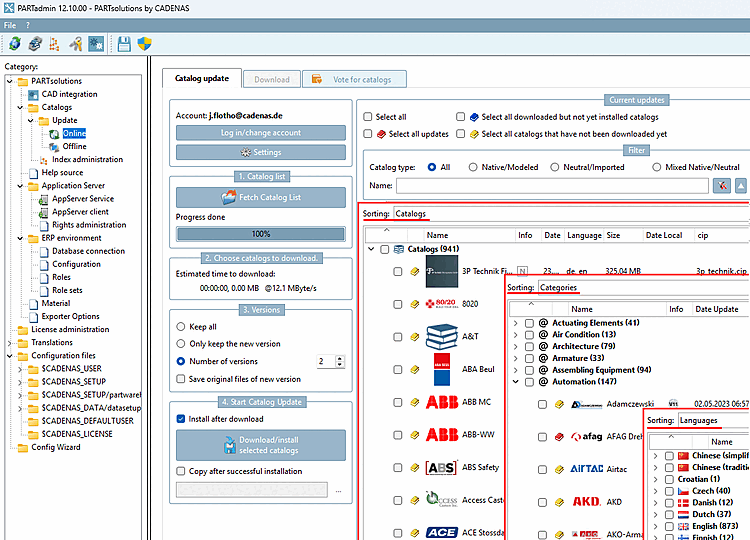Aggiornamento del catalogo [Catalog update]