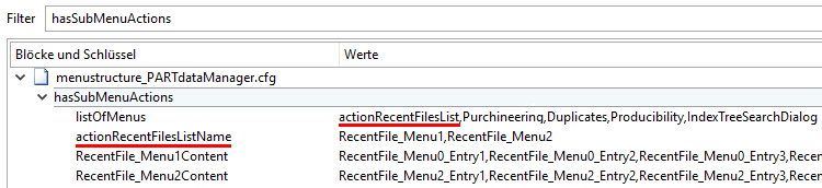 Dichiarazione in config