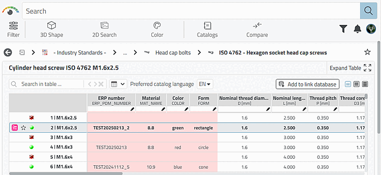 Esempio: 3Dfindit con interfaccia utente in inglese