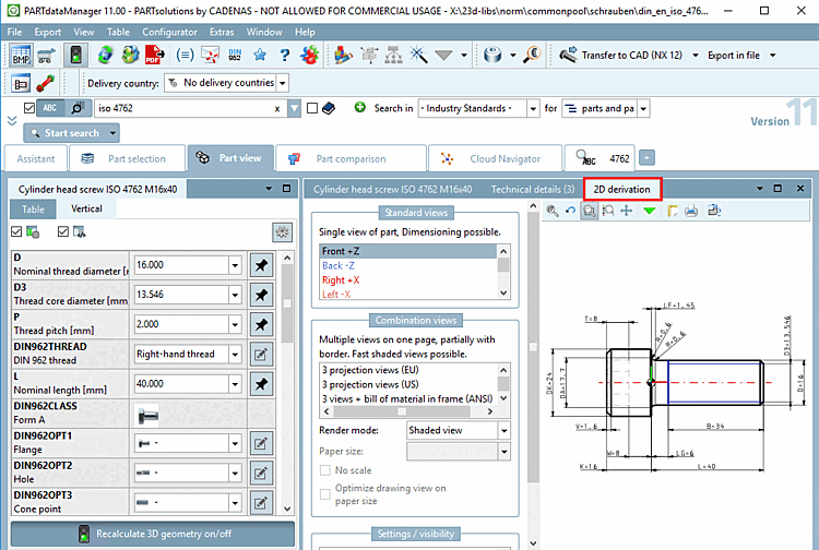 PARTdataManager - Vista 2D [2D view]