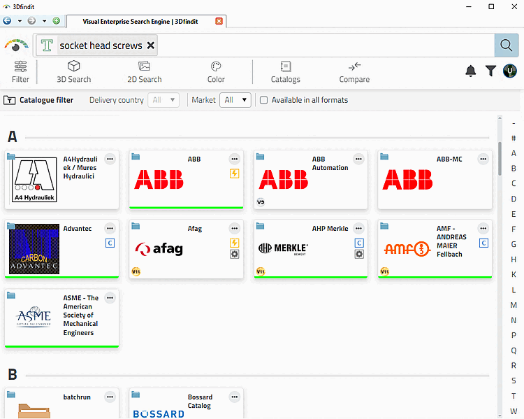 Selezione del catalogo