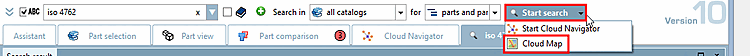 Ricerca standard, ricerca su mappa cloud [Cloud Map]