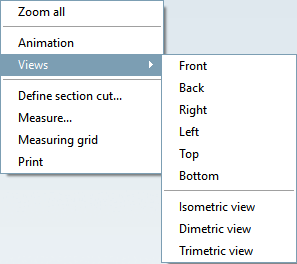 Menu contestuale "Confronto 3D [3D comparison]"