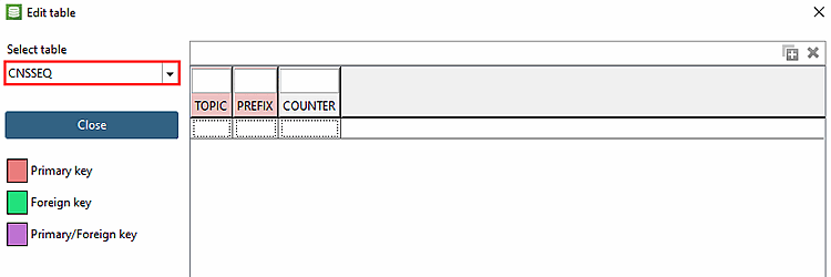 PARTlinkManager -> Menu "Extra [Extras]" -> Database -> Modifica tabelle aggiuntive [Edit additional tables] -> CNSSEQ