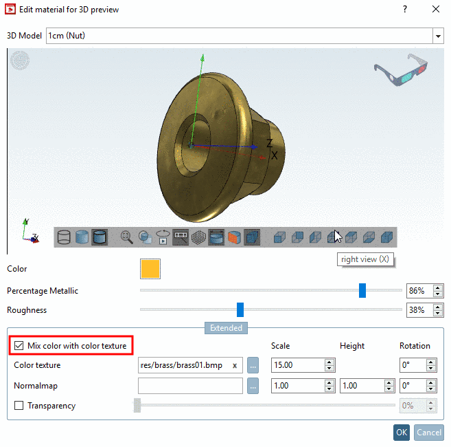Mix color with color texture
