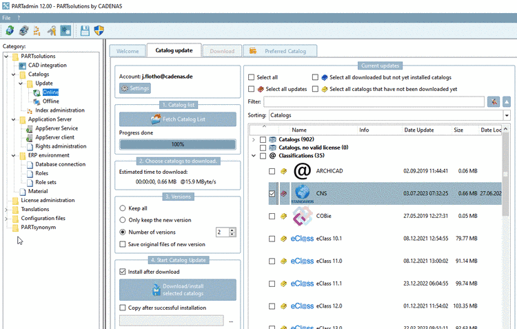 At the desired classifications, activate the checkbox.