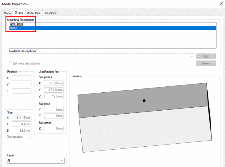 "Mounting Description" in Zuken E3.