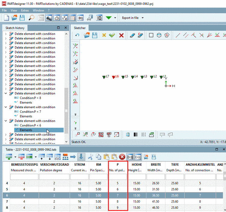 Points separately created