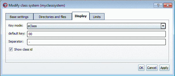 Tabbed page "Display"