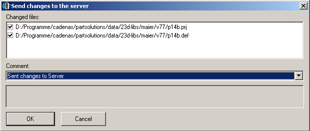 Dialog window 1 - Changes on server