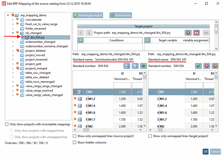 Change of NB recognized.