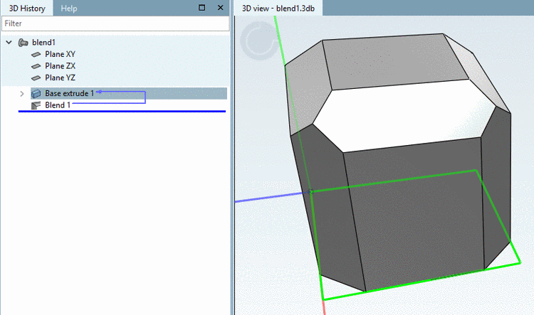 Result of the subsequent changes