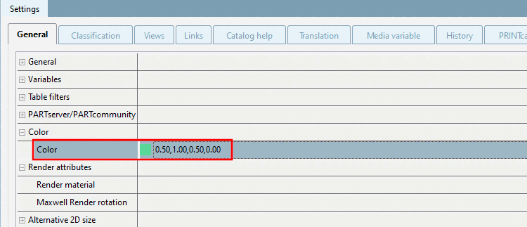 Color and Texture in PARTproject