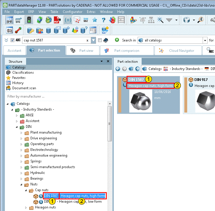 Part name composed of Standard number and Standard title