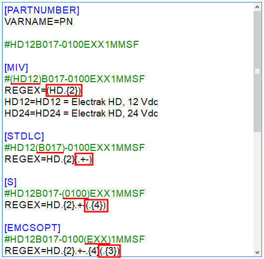 Parentheses denote the respective focus