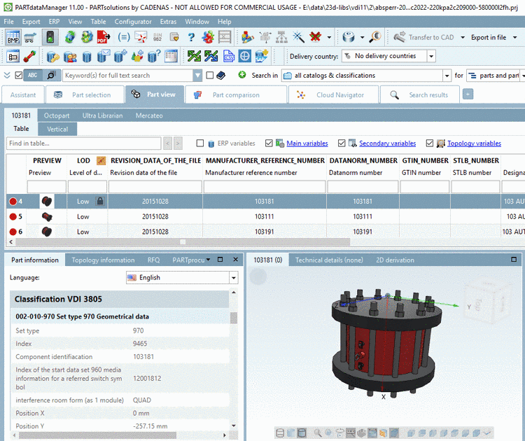 Part view: Imported sample part