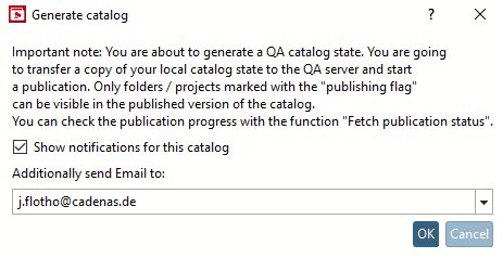 Generare il catalogo [Generate catalog]