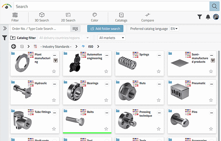 Vengono visualizzate le sottodirectory di "ISO".