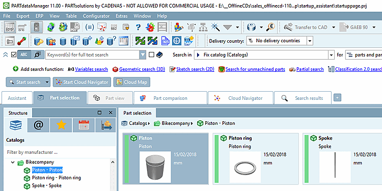 Catalogo PARTdataManager "Bikecompany" V1