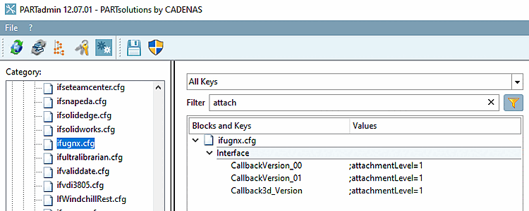 Esempio: ";attachmentLevel=1".