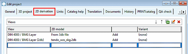 Pagina della scheda Derivazione 2D [2D derivation]