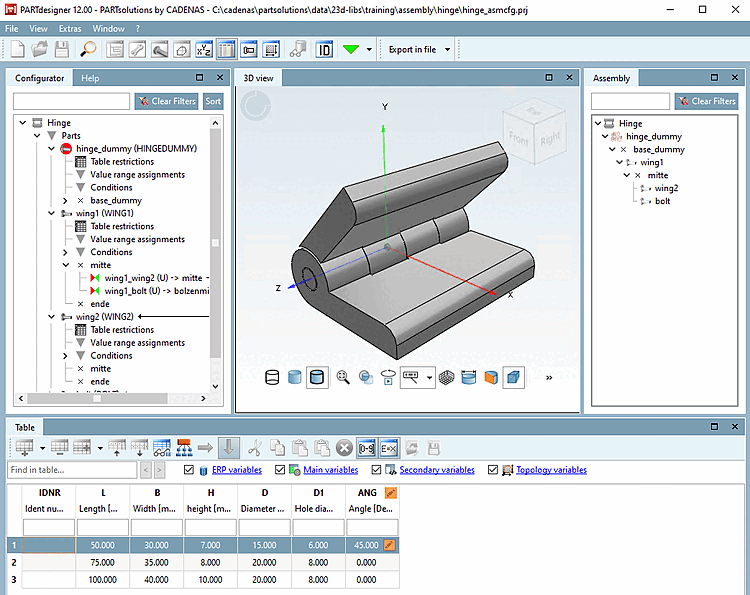Assemblaggio compilato con un insieme di regole