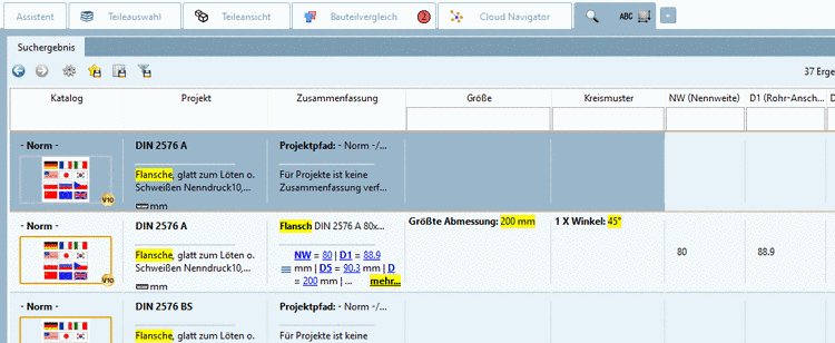 Topological parameters under "Search results"