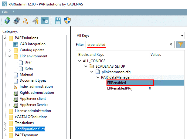 Configuration file $CADENAS_SETUP/plinkcommon.cfg