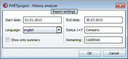 Impostazioni del rapporto [Report settings]