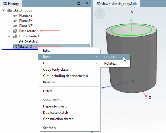Schizzo inserito