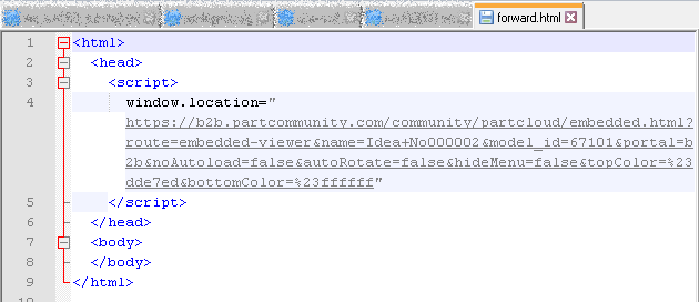 Esempio di file forward