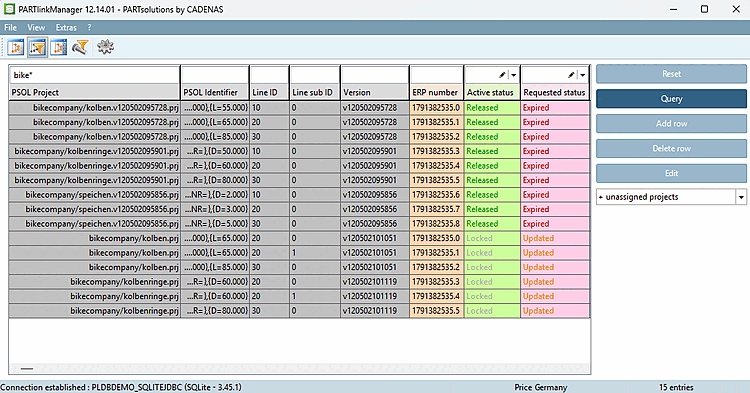 Stato attuale [Active status] e stato richiesto [Requested status] prima dell' elaborazione in Update Manager