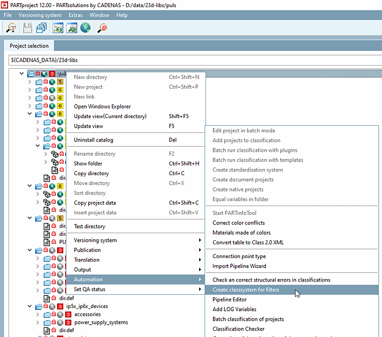 Creare un sistema di classi per i filtri [Create class system for filters]